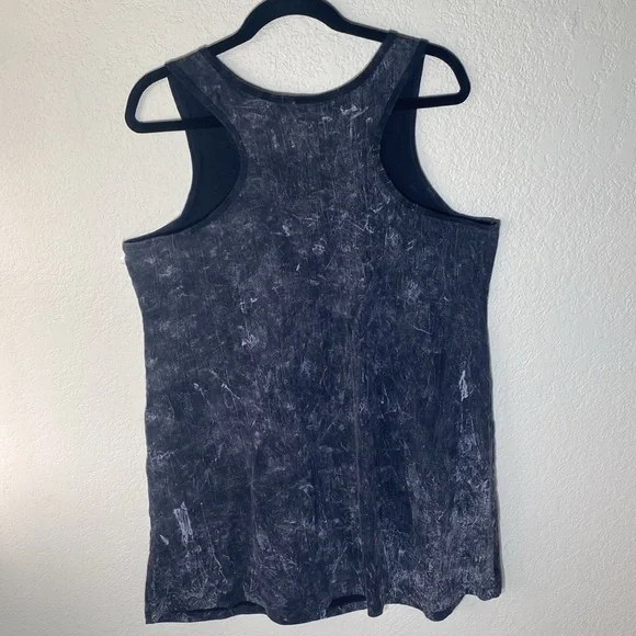 WearRaw Black Acid Washed RacerBack Tunic With Moonphase and Yoga Baboon Size XL - Picture 3 of 9